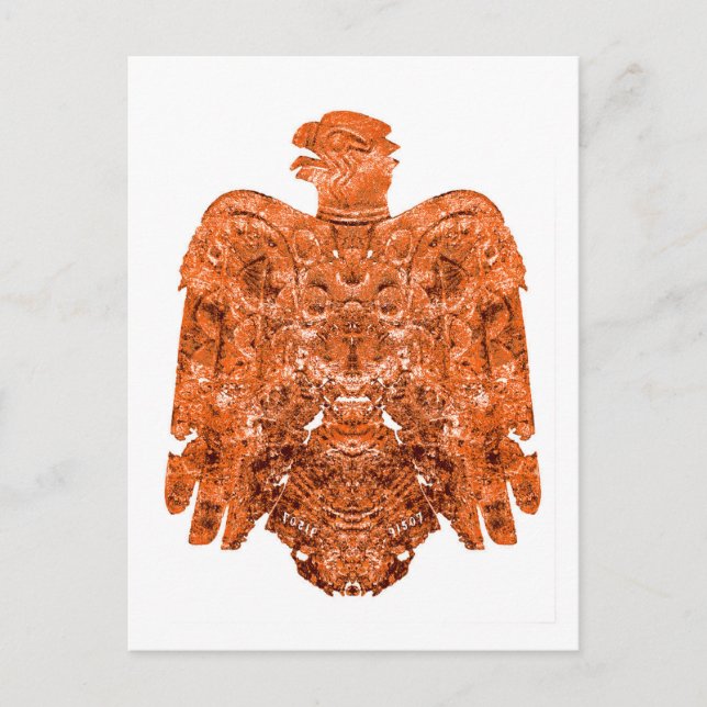 Ancient Copper Peoria Falcon Art Postcard (Front)