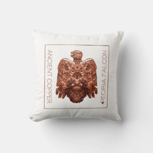 Ancient Copper Peoria Falcon Restored Cushion