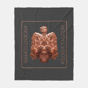 Ancient Copper Peoria Falcon Restored t-shirt Fleece Blanket