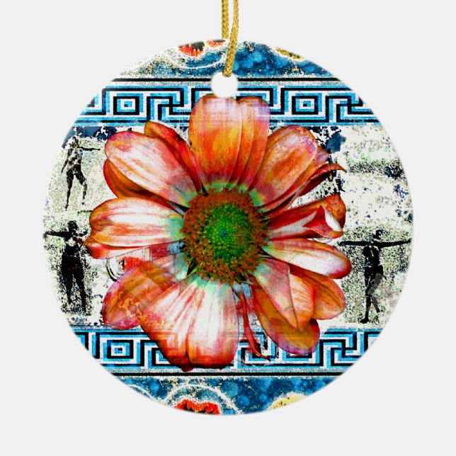 Ancient Dance Ceramic Tree Decoration (Front)