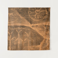 ancient design on the cave wall. history of antiqu