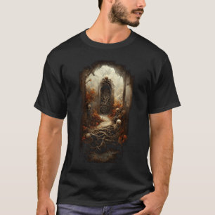 Ancient Doorway To Another World Dark Fantasy Bone T-Shirt