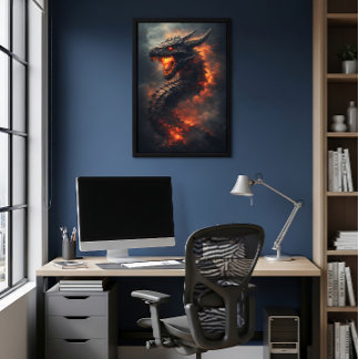 Ancient Dragon of Infernal Flames Poster
