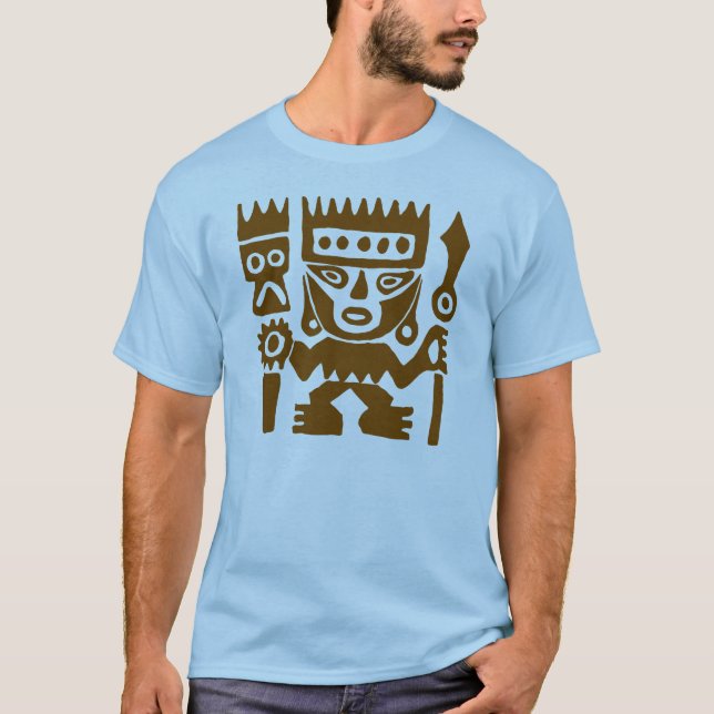Ancient drawing Peru Warrior T-Shirt (Front)