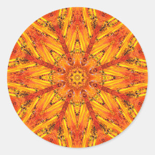 Ancient Echoes Crystal Mandala Classic Round Sticker