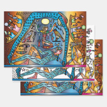 Ancient Egypt Art God Geb Supports Nut in Heaven