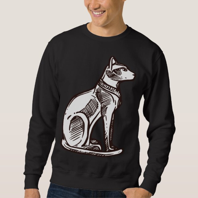 Ancient Egypt Cat Goddess Sacred Animal Deity God Sweatshirt (Front)