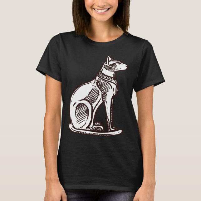 Ancient Egypt Cat Goddess Sacred Animal Deity God T-Shirt (Front)