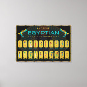Ancient Egypt Deities Poster Canvas Print