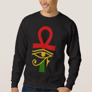 Ancient Egypt Egyptian Ankh Eye Of Horus Kemetic Sweatshirt