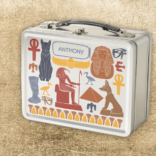 Ancient Egypt Egyptian Graphics Collage Metal Lunch Box