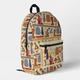 Ancient Egypt Egyptian Graphics Collage Printed Backpack