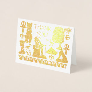 Ancient Egypt Egyptian Graphics Collage Thank You Foil Card