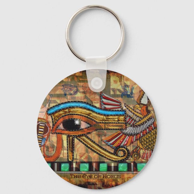Ancient Egypt Eye of Horus Wadjet Keychain (Front)
