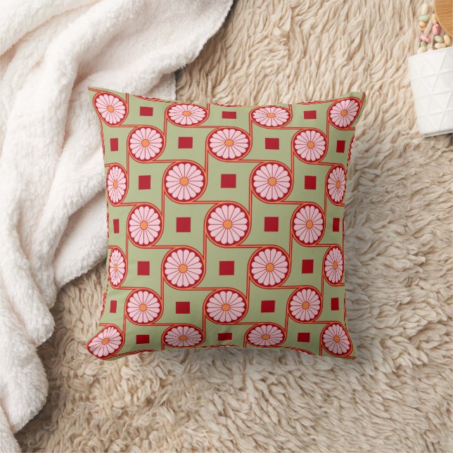 Ancient Egypt Floral Lotus Pattern Cushion (Blanket)