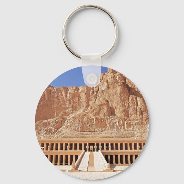 Ancient Egypt Hatshepsut Deir Bahri Temple Luxor Key Ring (Front)