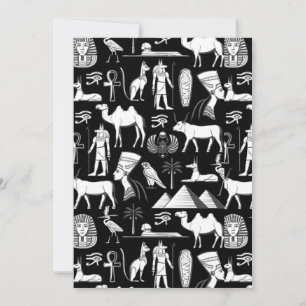 Ancient Egypt Hieroglyphic Symbol Pattern Holiday Card