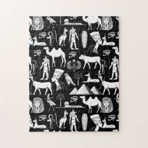 Ancient Egypt Hieroglyphic Symbol Pattern      Jigsaw Puzzle