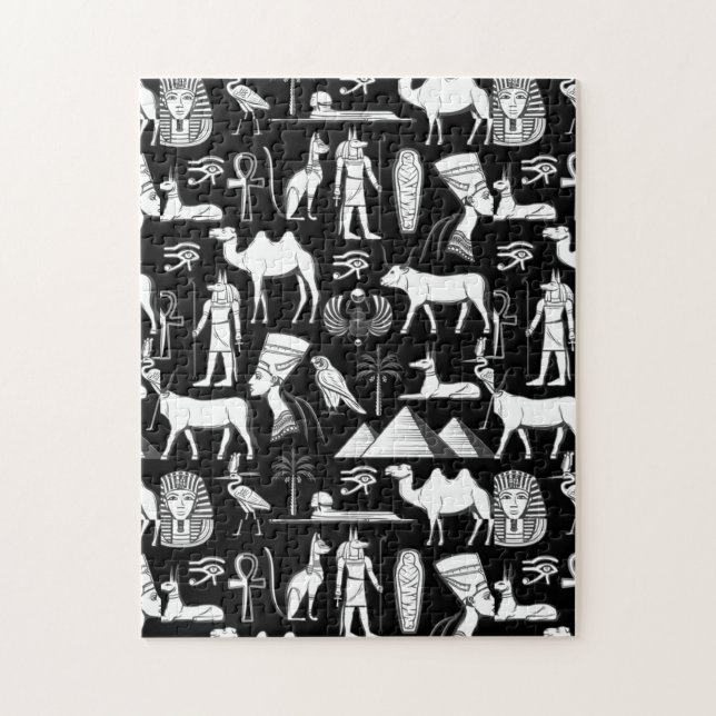 Ancient Egypt Hieroglyphic Symbol Pattern      Jigsaw Puzzle (Vertical)