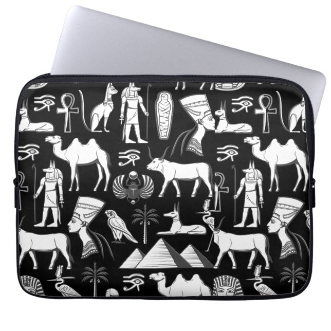 Ancient Egypt Hieroglyphic Symbol Pattern    Laptop Sleeve (Front)