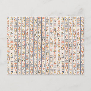 ancient egypt hieroglyphs pattern background histo invitation postcard