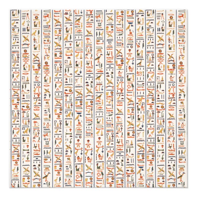 ancient egypt hieroglyphs pattern background histo photo print (Front)