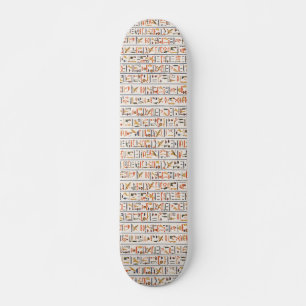 ancient egypt hieroglyphs pattern background histo skateboard