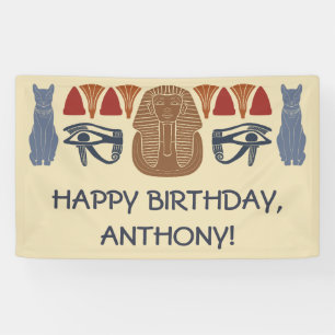 Ancient Egypt King Tut Themed Custom Party Banner