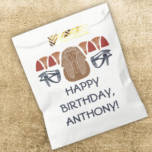 Ancient Egypt King Tut Themed Custom Party Favour Bag