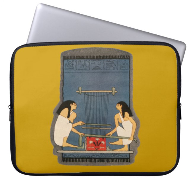 Ancient Egypt Loom Women Rug Making Hieroglyphics Laptop Sleeve (Front)