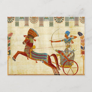 Ancient Egypt Pharaoh Ramesses II Colourful Drawin Holiday Postcard