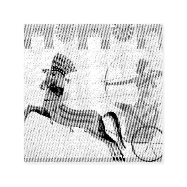 Ancient Egypt Pharaoh Ramesses II Colourful Drawin Self-inking Stamp (Design)