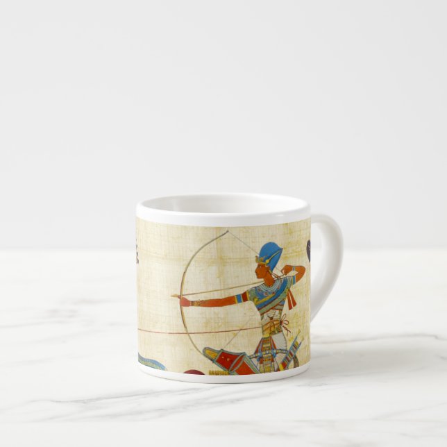 Ancient Egypt Pharaoh Ramesses II Horses papyrus Espresso Cup (Front Right)