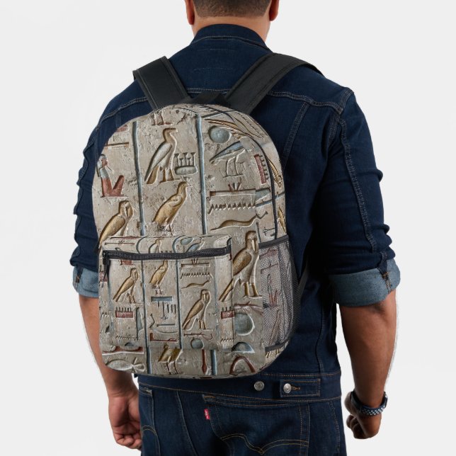 Ancient Egypt Pharaohs Hieroglyphs Engrave Text  Printed Backpack (Insitu (Model))