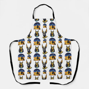 Ancient Egypt Pyramid Anubis Pattern Design  Apron