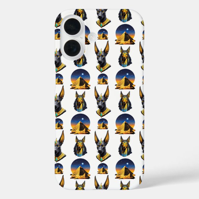 Ancient Egypt Pyramid Anubis Pattern Design  Case-Mate iPhone Case (Back)