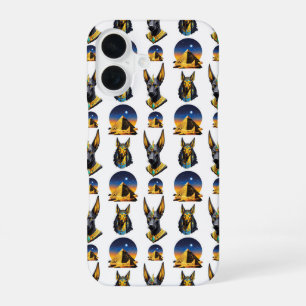 Ancient Egypt Pyramid Anubis Pattern Design  iPhone 16 Case