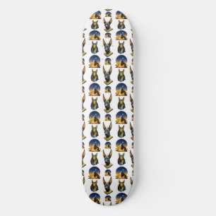 Ancient Egypt Pyramid Anubis Pattern Design Skateboard