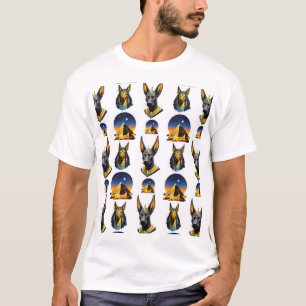 Ancient Egypt Pyramid Anubis Pattern Design  T-Shirt