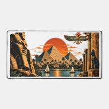 Ancient Egypt Pyramids & Nile Vintage Egyptian Des