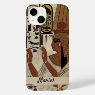 Ancient Egypt Queen in Black and Beige Case-Mate iPhone 14 Case