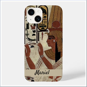 Ancient Egypt Queen in Black and Beige Case-Mate iPhone 14 Case
