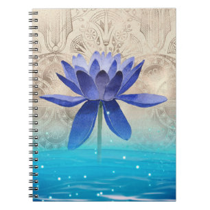 Ancient Egypt Styled Magic Blue Lotus Flower Notebook