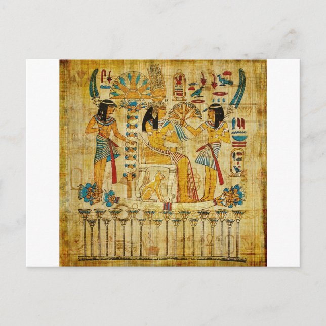 Ancient Egypt Tapestry Scroll Heirogliphics Postcard (Front)