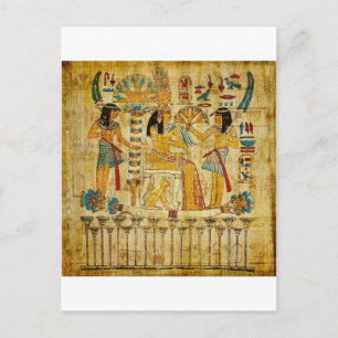 Ancient Egypt Tapestry Scroll Heirogliphics Postcard