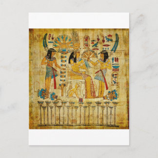 Ancient Egypt Tapestry Scroll Heirogliphics Postcard
