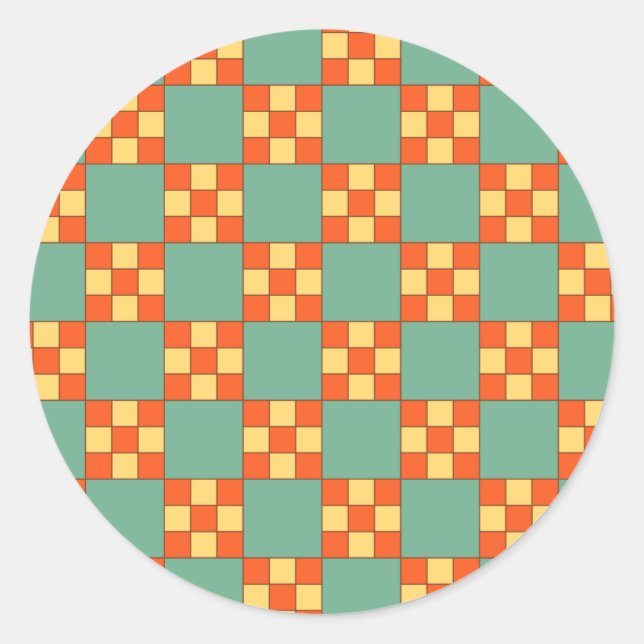 ancient egypt textile pattern background texture p classic round sticker (Front)