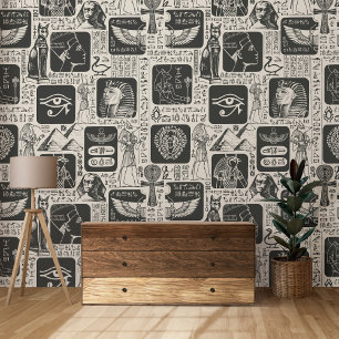 Ancient Egypt Theme Pyramid Pharaoh Anubis Symbols Wallpaper