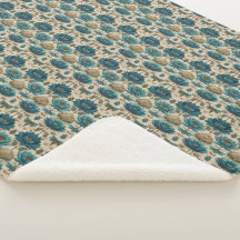 Ancient Egypt Toile de Jouy Green Floral Pattern