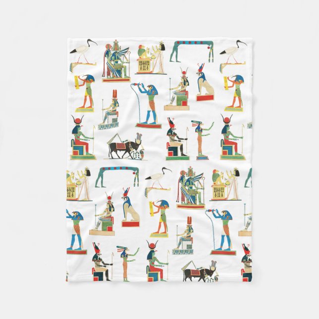 Ancient Egypt Vintage Egyptian Pattern  Fleece Blanket (Front)